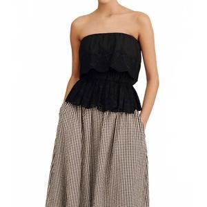 NEW POSSE beryl strapless top in black